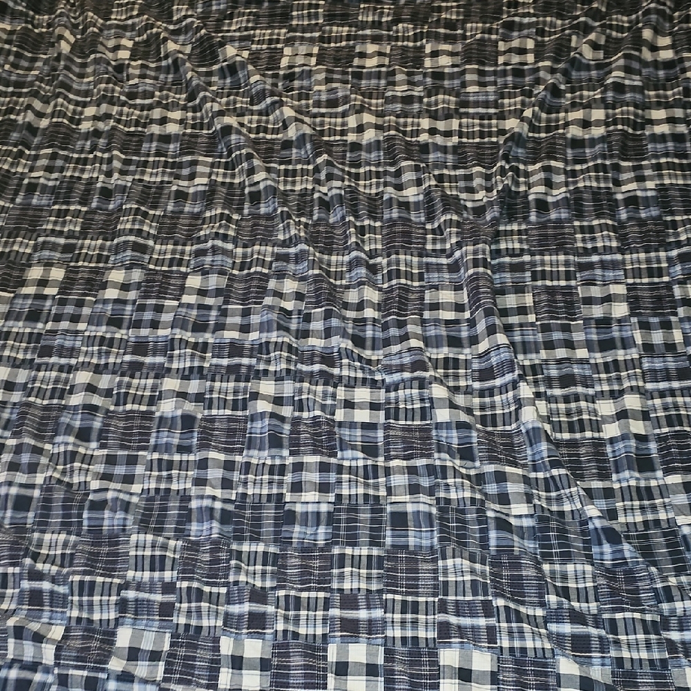Nautica King Plaid Checkered Duvet Cover